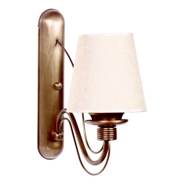 Candeeiro de parede CLASSIC 1xE27/40W/230V bronze/bege