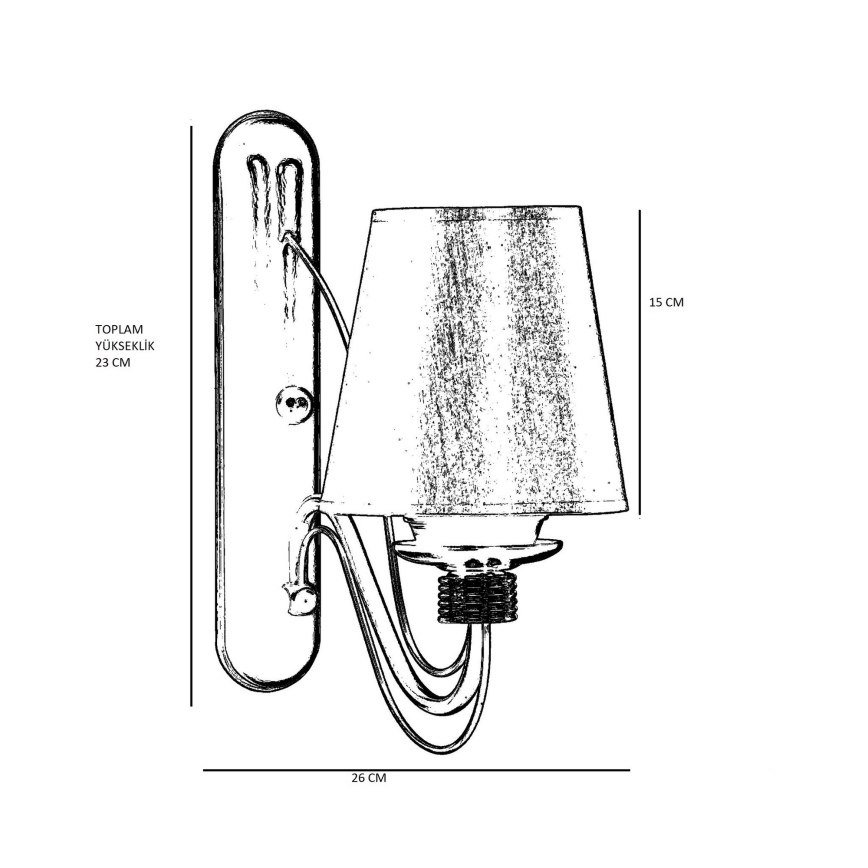 Candeeiro de parede CLASSIC 1xE27/40W/230V bronze/bege