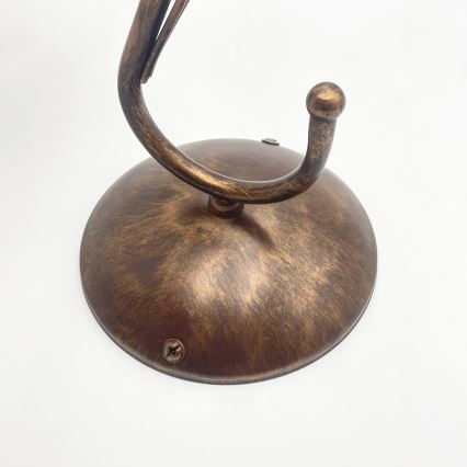 Candeeiro de parede COBRA 1xE27/60W/230V bronze/pátina