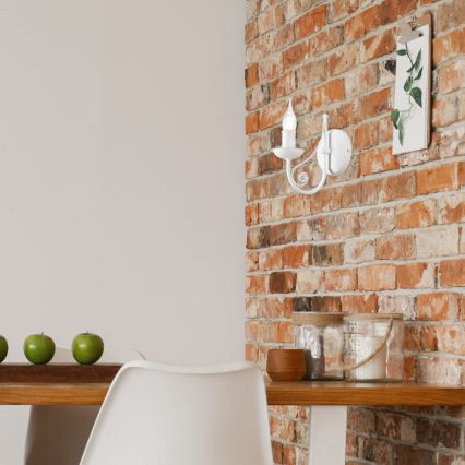 Candeeiro de parede DONATO 1xE14/40W/230V branco