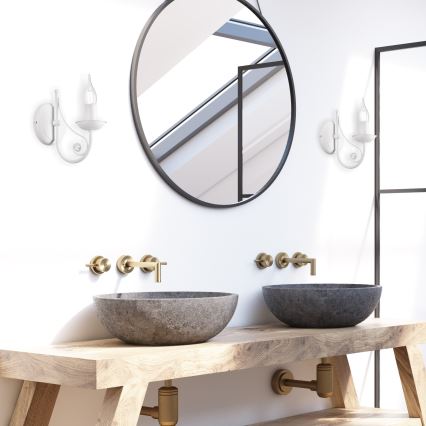 Candeeiro de parede DONATO 1xE14/40W/230V branco