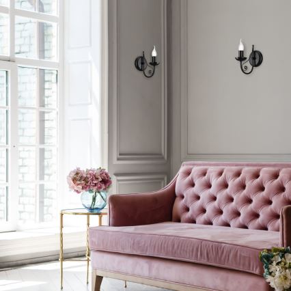 Candeeiro de parede DONATO 1xE14/40W/230V preto