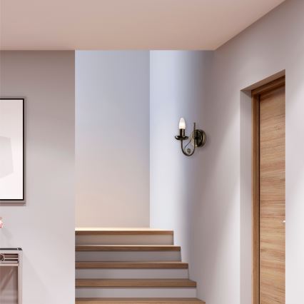 Candeeiro de parede DONATO 1xE14x40W/230V pátina