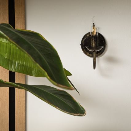Candeeiro de parede DONATO 1xE14x40W/230V pátina