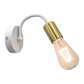 Candeeiro de parede DOW 1xE27/60W/230V branco/dourado