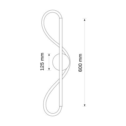 Candeeiro de parede EMMA LED/19W/230V, dourado