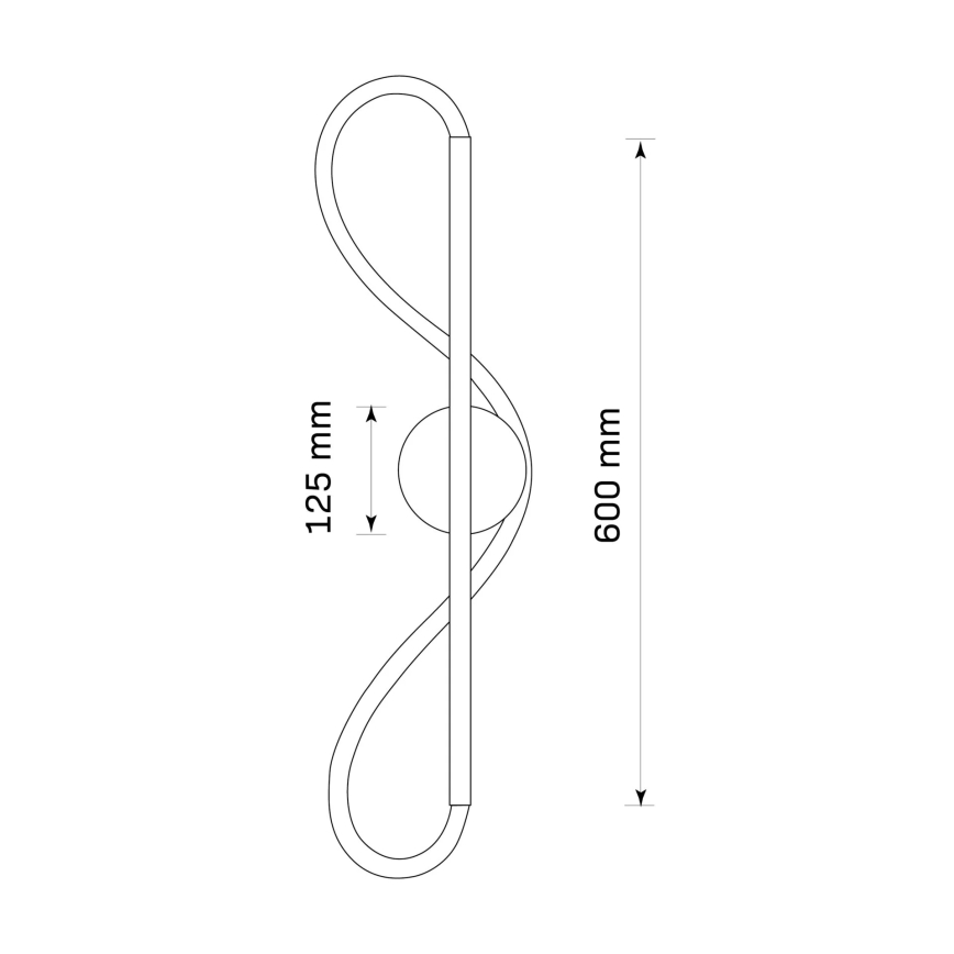 Candeeiro de parede EMMA LED/19W/230V, dourado