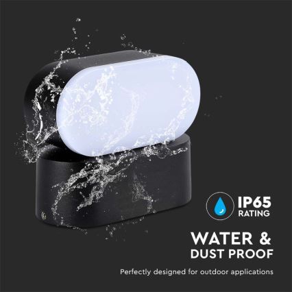 Candeeiro de parede flexível LED para exterior LED/5W/230V 4000K IP65 preto