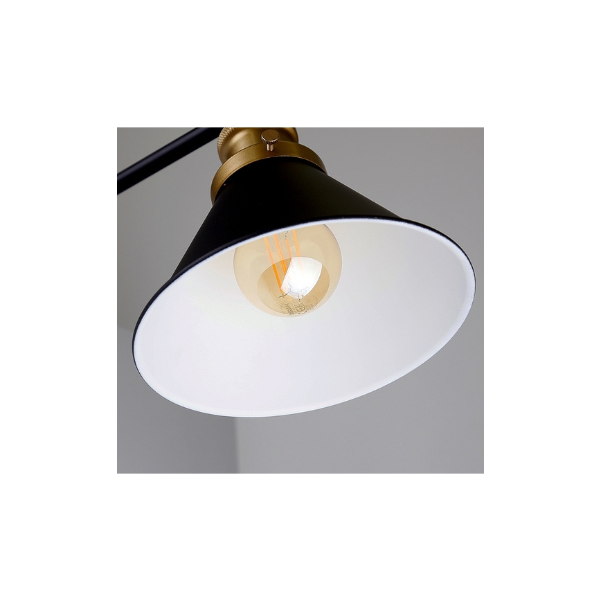 Candeeiro de parede FUNDO 1xE27/40W/230V preto/dourado