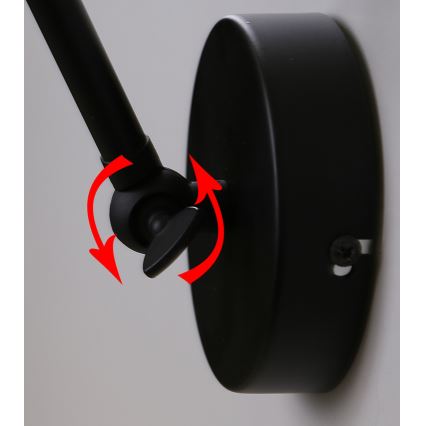 Candeeiro de parede FUNDO 1xE27/40W/230V preto/dourado