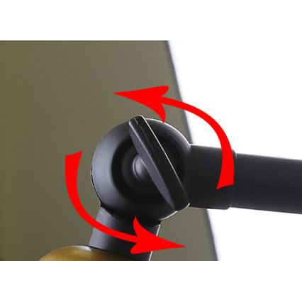 Candeeiro de parede FUNDO 1xE27/40W/230V preto/dourado