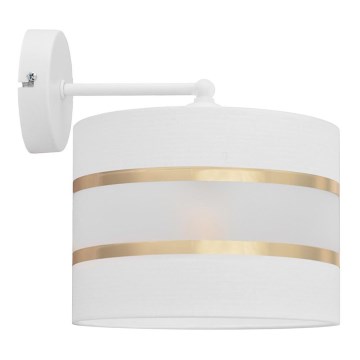 Candeeiro de parede HELEN 1xE27/15W/230V branco/dourada