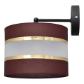 Candeeiro de parede HELEN 1xE27/15W/230V castanho/preto/dourado