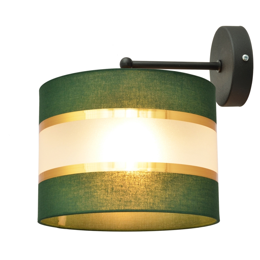 Candeeiro de parede HELEN 1xE27/15W/230V verde/dourada