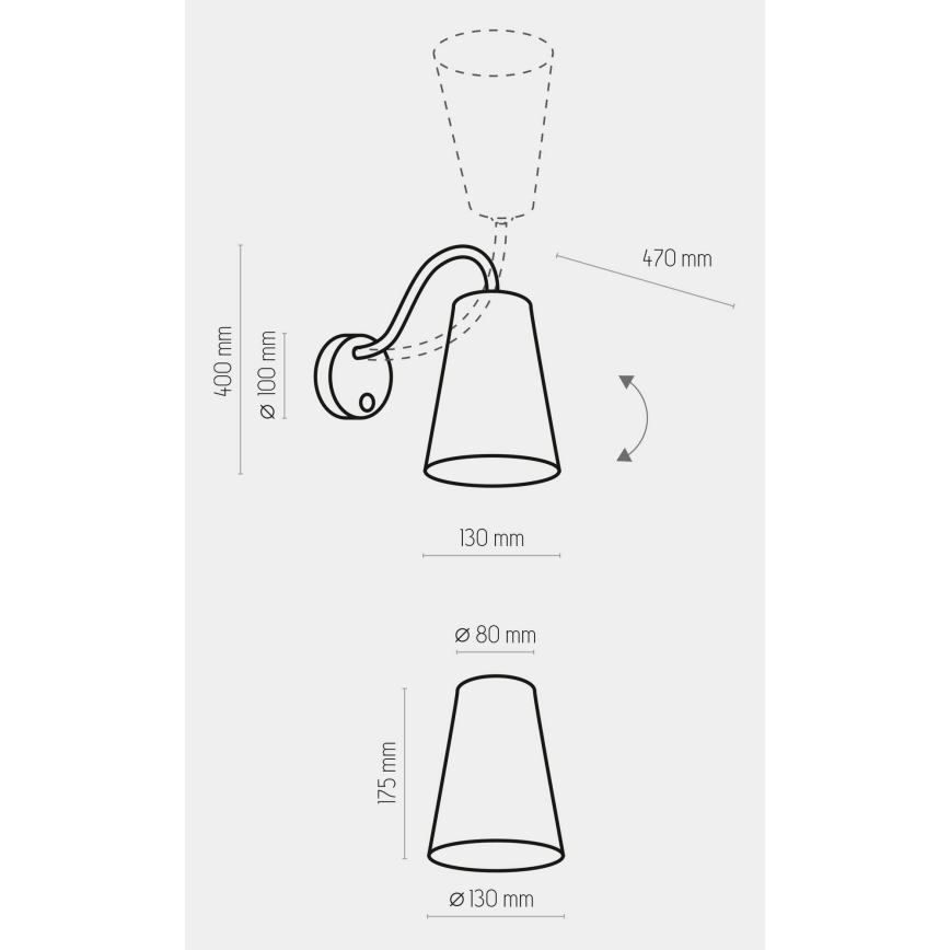Candeeiro de parede infantil WIRE COLOUR 1xE27/15W/230V