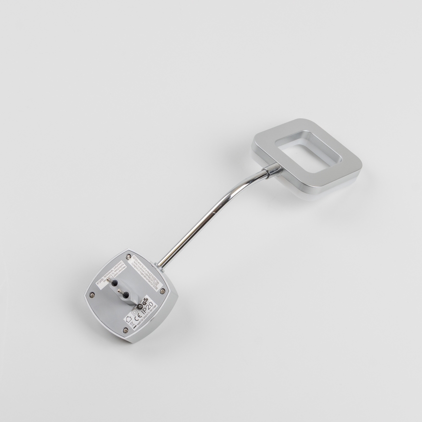 Candeeiro de parede LED com ficha para tomada LED/3,2W/230V cromado mate
