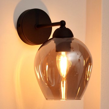 Candeeiro de parede LILI 1xE27/15W/230V preto/cinzento