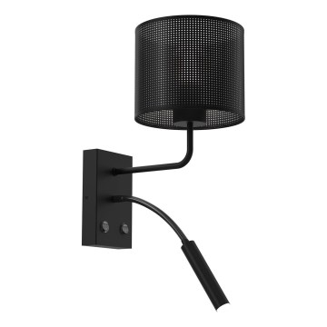 Candeeiro de parede LOFT SHADE 1xE27/60W+1xG9/8W/230V preto