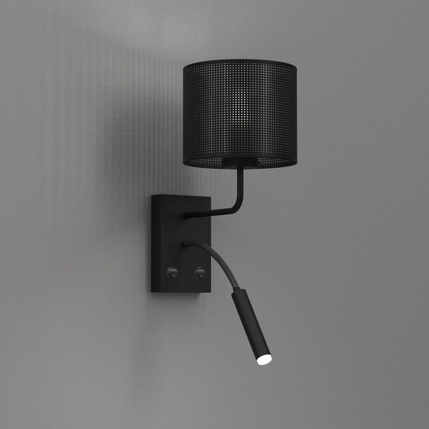 Candeeiro de parede LOFT SHADE 1xE27/60W+1xG9/8W/230V preto