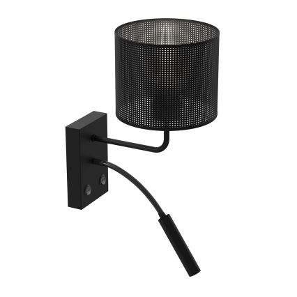 Candeeiro de parede LOFT SHADE 1xE27/60W+1xG9/8W/230V preto