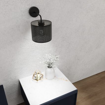 Candeeiro de parede LOFT SHADE 1xE27/60W/230V preto