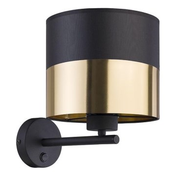 Candeeiro de parede LONDYN 1xE27/15W/230V preto/dourado