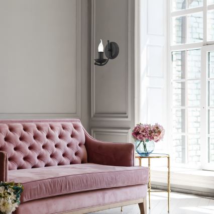 Candeeiro de parede LUCY 1xE14/60W/230V preto