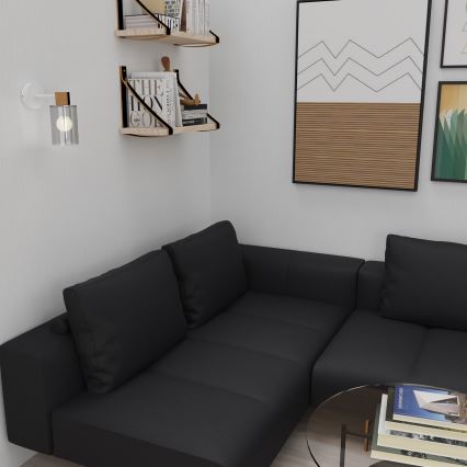 Candeeiro de parede MADERA 1xE27/60W/230V branco/madeira