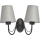 Candeeiro de parede MALBO 2xE27/15W/230V cinzento/preto