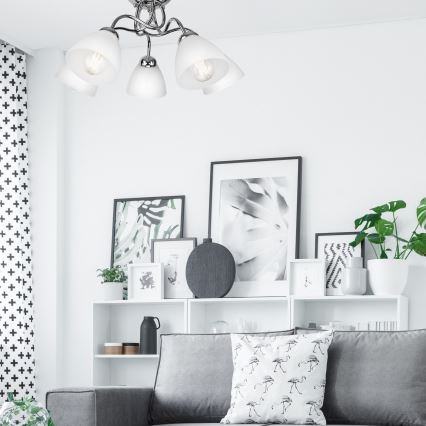 Candeeiro de parede MIRANDA 1xE27/60W/230V cromado brilhante