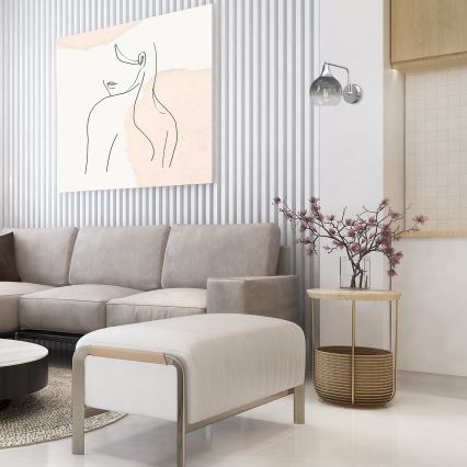 Candeeiro de parede MONTE 1xE27/60W/230V cromado brilhante