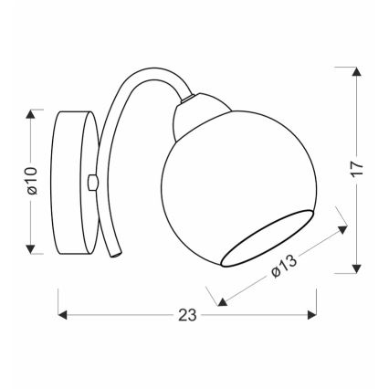 Candeeiro de parede NESTOR 1xE27/40W/230V latão
