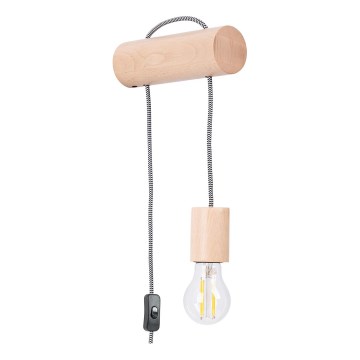 Candeeiro de parede NIMBI 1xE27/15W/230V faia