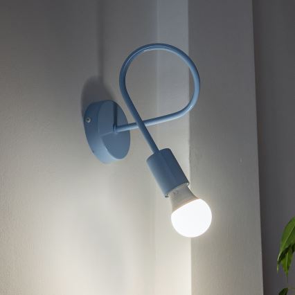Candeeiro de parede OXFORD 1xE27/15W/230V azul