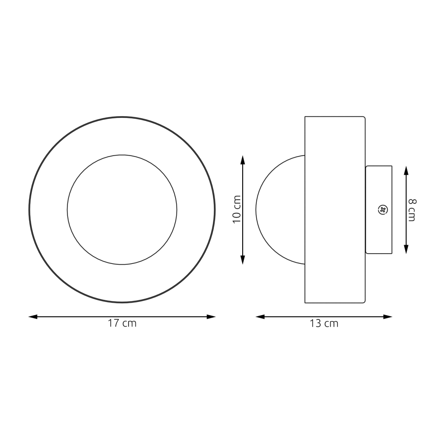 Candeeiro de parede OZZY 1xG9/8W/230V branco
