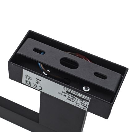 Candeeiro de parede para casa de banho SHINE LED/11W/230V 45 cm IP44 preto