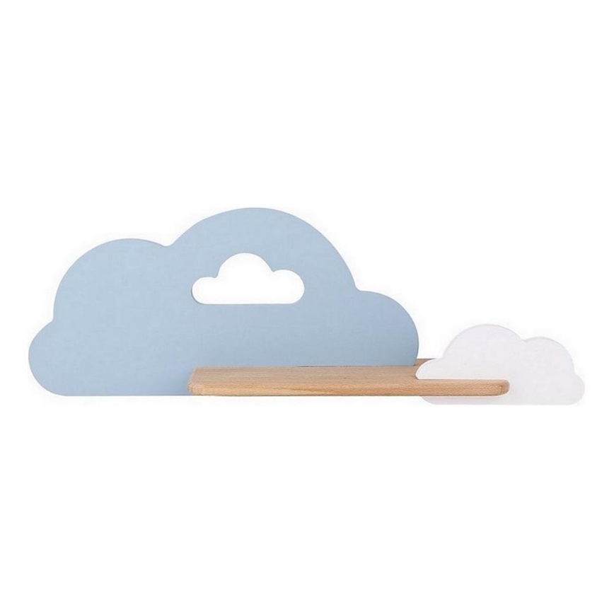 Candeeiro de parede para criança LED com prateleira CLOUD LED/5W/230V azul/branco