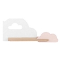 Candeeiro de parede para criança LED com prateleira CLOUD LED/5W/230V branco/rosa