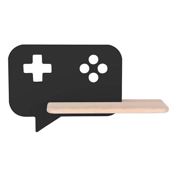 Candeeiro de parede para criança LED com prateleira CONSOLE LED/5W/230V preto