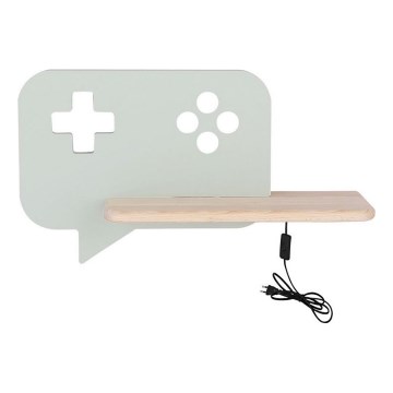 Candeeiro de parede para criança LED com prateleira CONSOLE LED/5W/230V verde