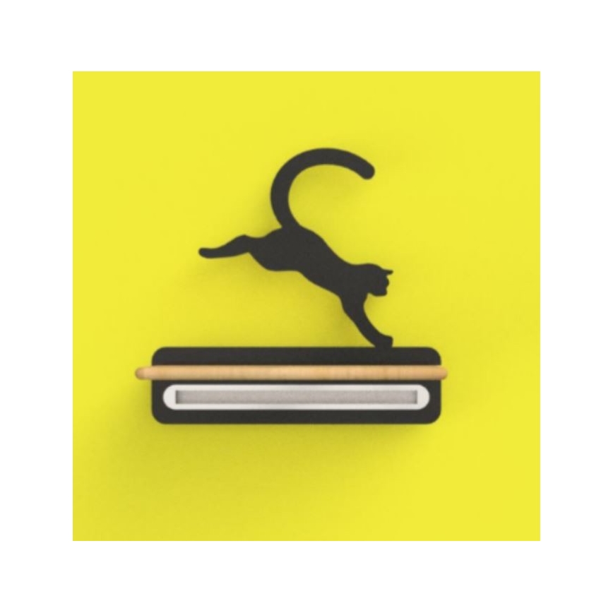 Candeeiro de parede para criança LED com prateleira JUMPING CAT LED/5W/230V