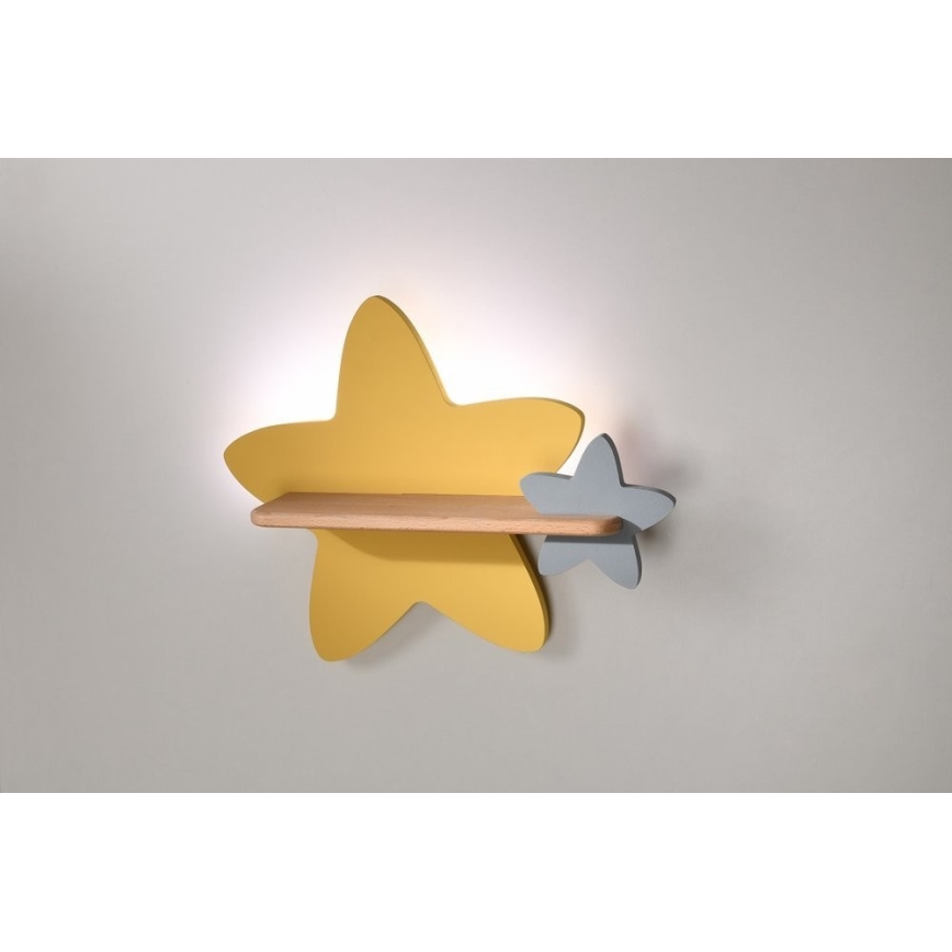Candeeiro de parede para criança LED com prateleira STAR LED/5W/230V
