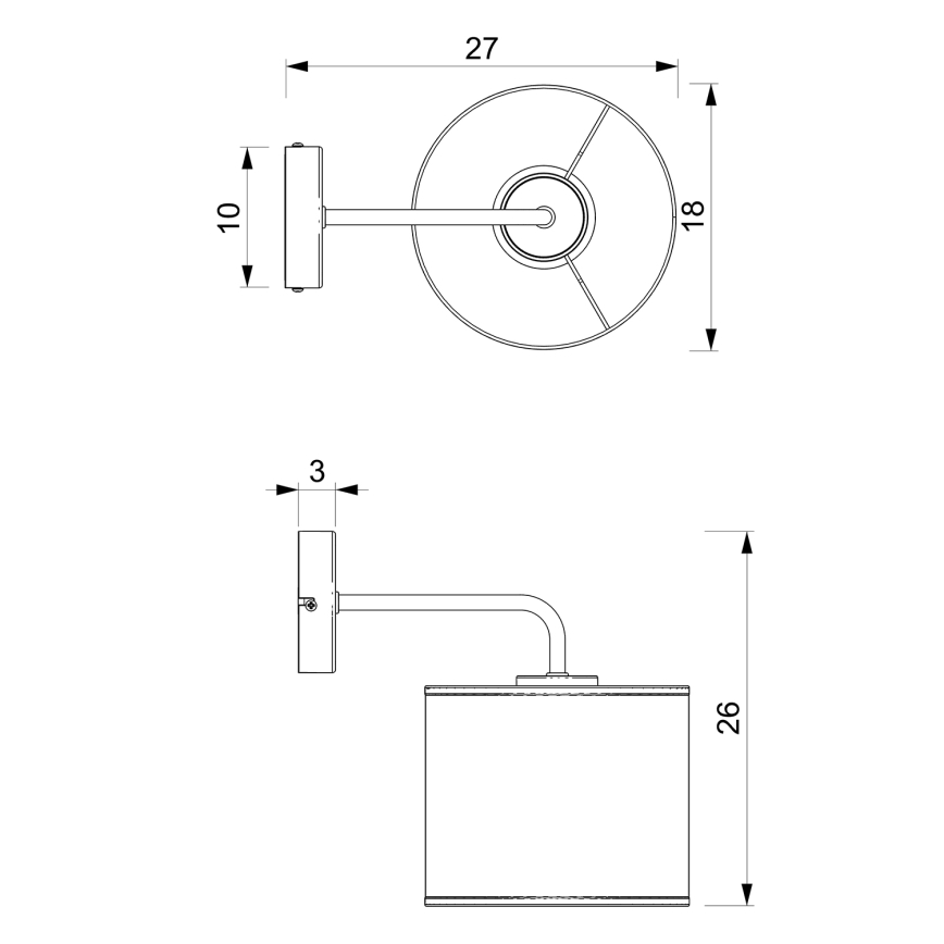 Candeeiro de parede RATTAN 1xE27/60W/230V vime
