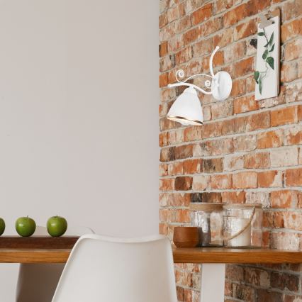 Candeeiro de parede RETRO II 1xE27/60W/230V branco