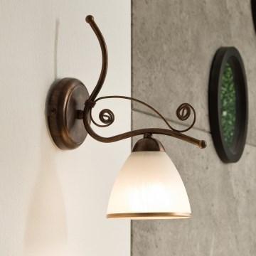 Candeeiro de parede RETRO II 1xE27/60W/230V bronze pátina