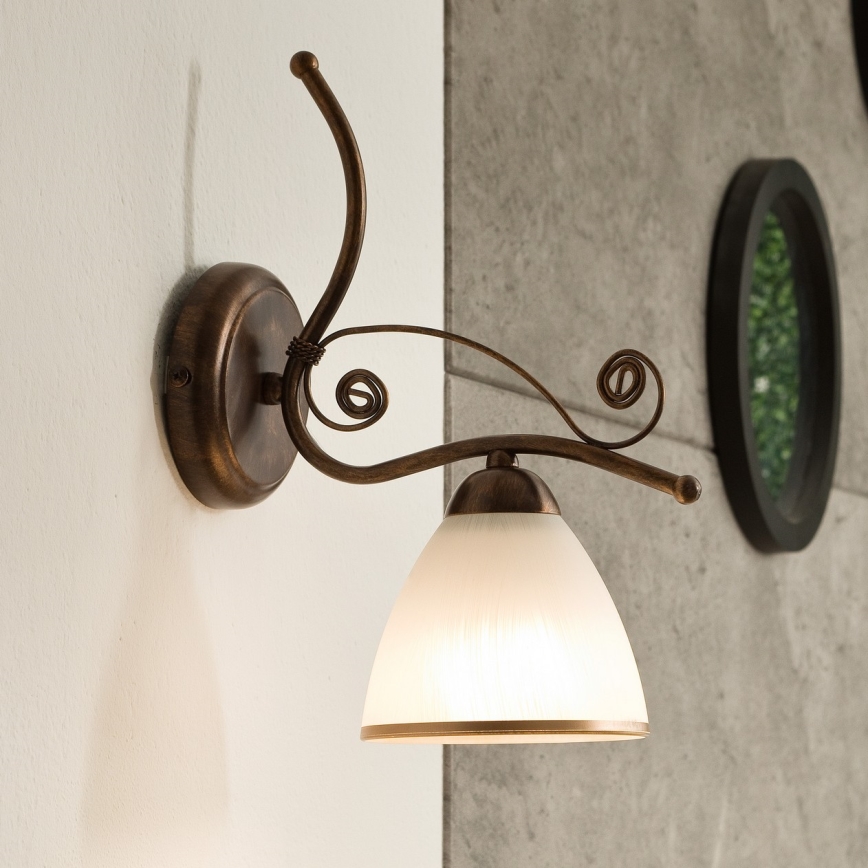 Candeeiro de parede RETRO II 1xE27/60W/230V bronze pátina