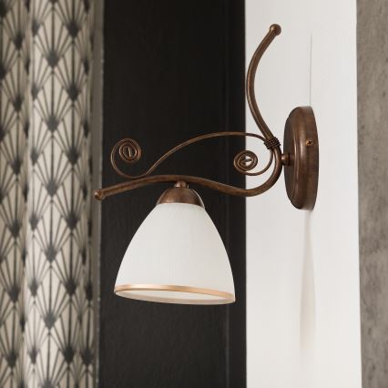 Candeeiro de parede RETRO II 1xE27/60W/230V bronze pátina