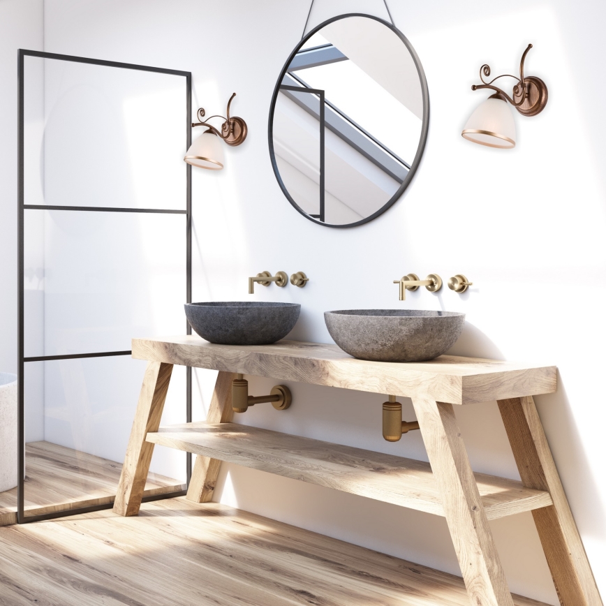 Candeeiro de parede RETRO II 1xE27/60W/230V bronze pátina