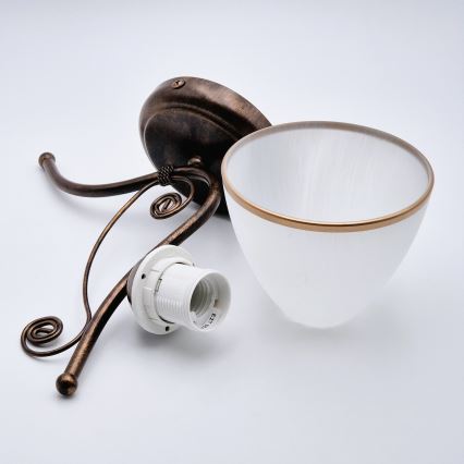 Candeeiro de parede RETRO II 1xE27/60W/230V bronze pátina