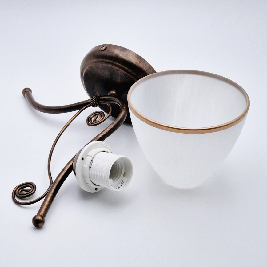 Candeeiro de parede RETRO II 1xE27/60W/230V bronze pátina